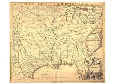 1721 Senex Map of the Louisiana Territory