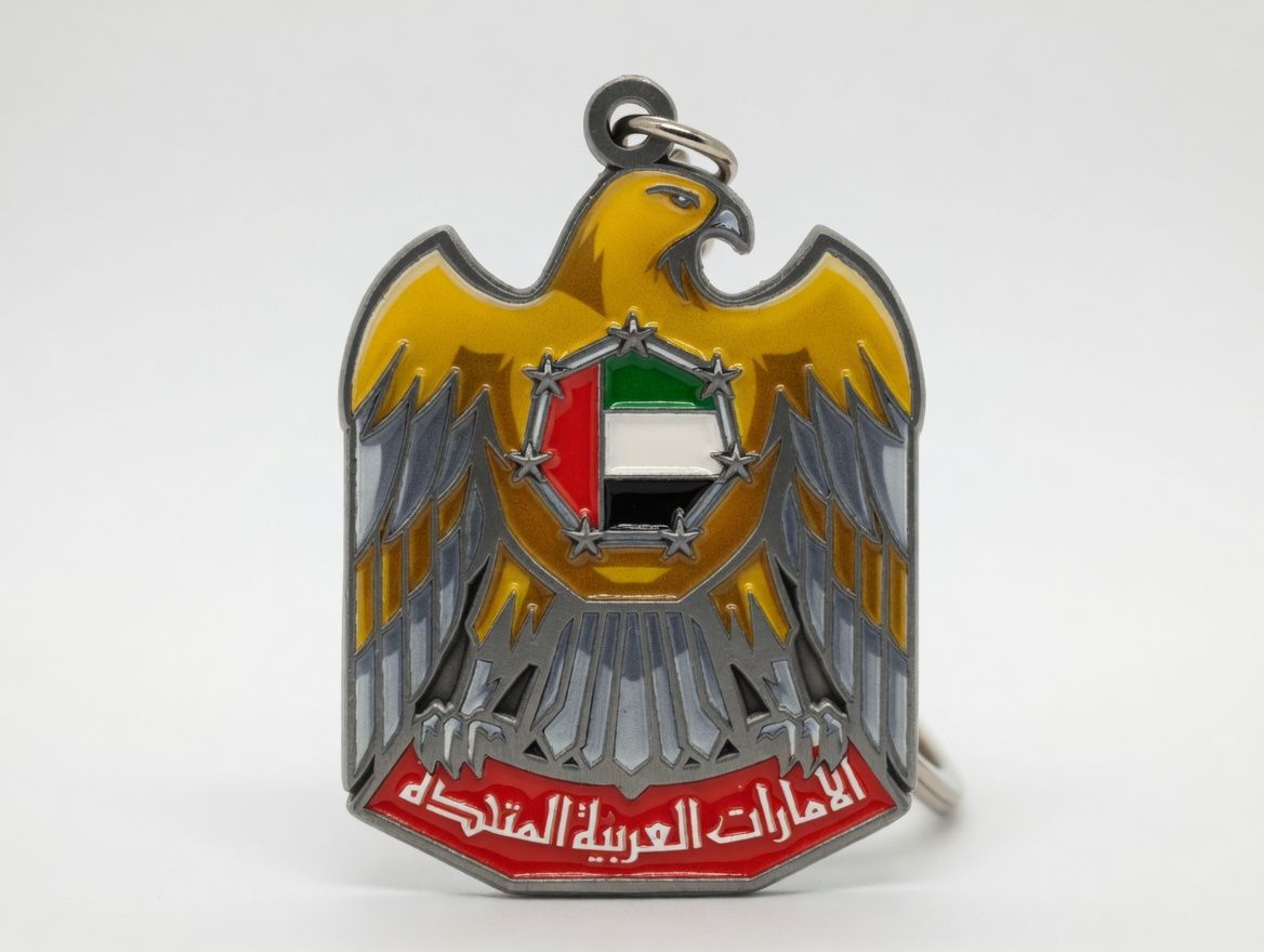 UAE  Modern Emblem Keychain