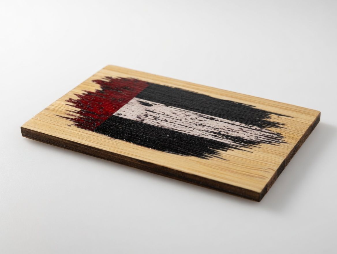 UAE Flag Wooden Magnet