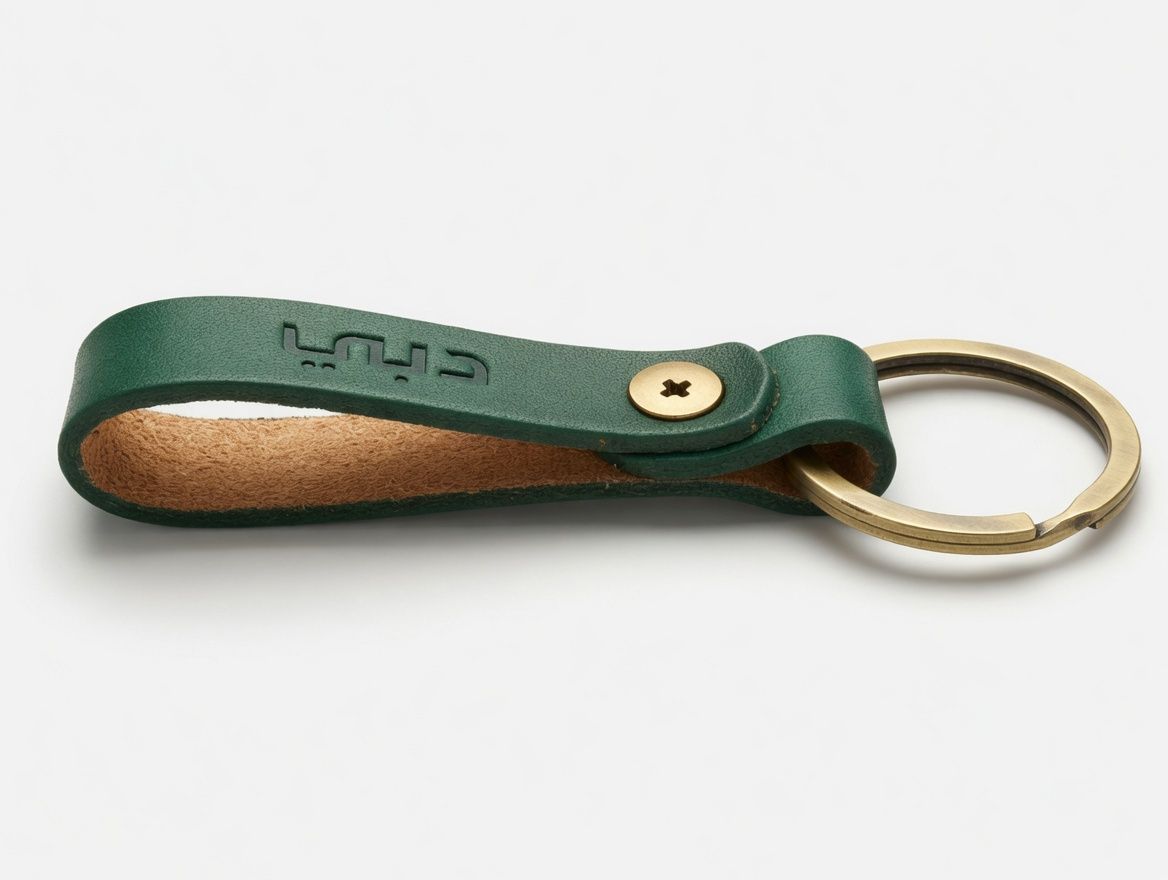 Leather Keychain Dubai (Pantone Green)