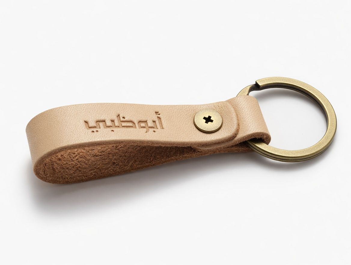 Leather Keychain Abu Dhabi (Beach Sand)
