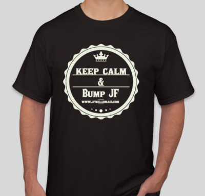 Bump Jf T-Shirt (Black T White Logo) Medium Short Sleeve