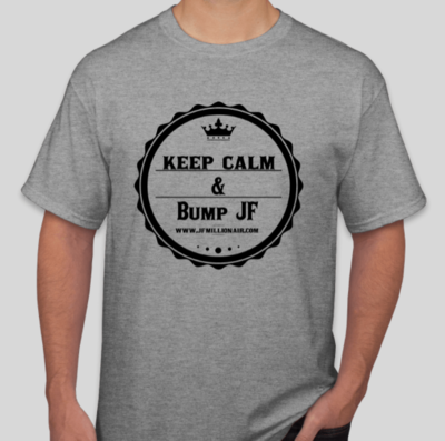 Bump Jf T-Shirt (Grey T Black logo) Medium Short Sleeve