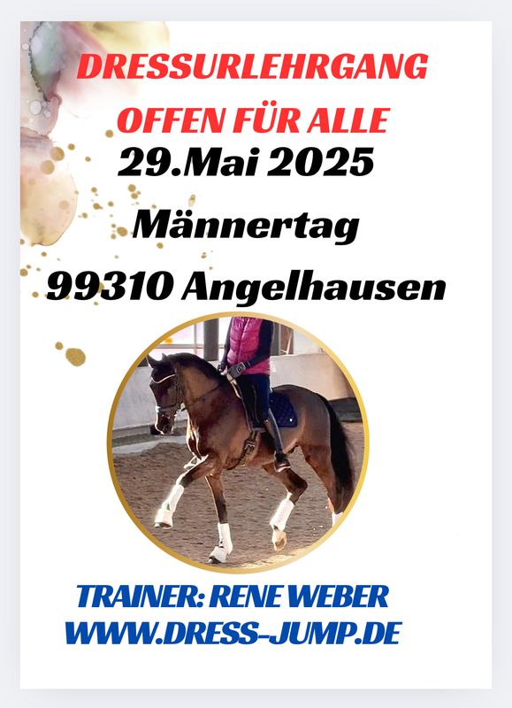 29.Mai 2025  Dressurlehrgang Arnstadt mit  Rene Weber