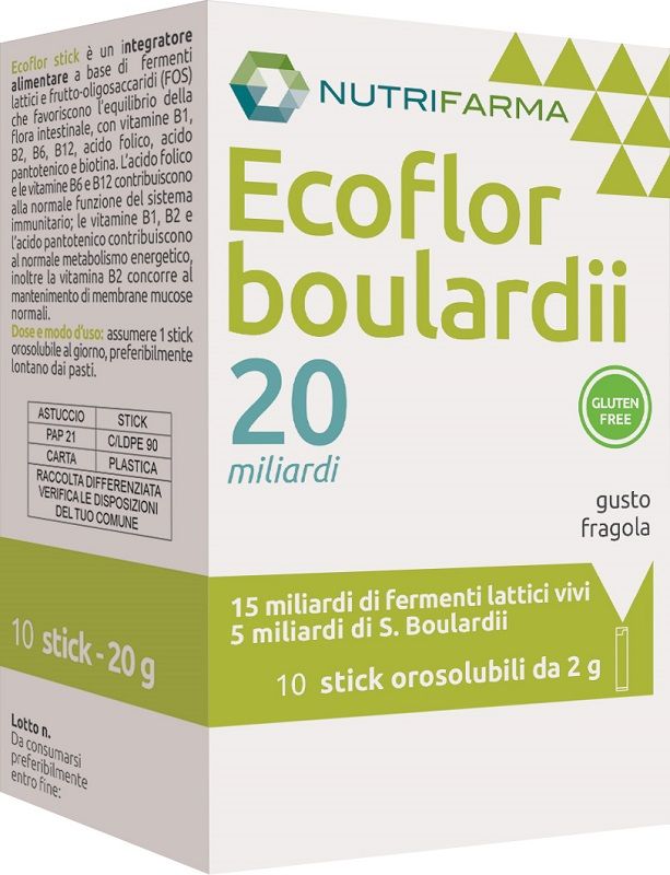 ECOFLOR BOULARDII 20MLD 10STK ECOFLOR BOULARDII 20MLD 10STK