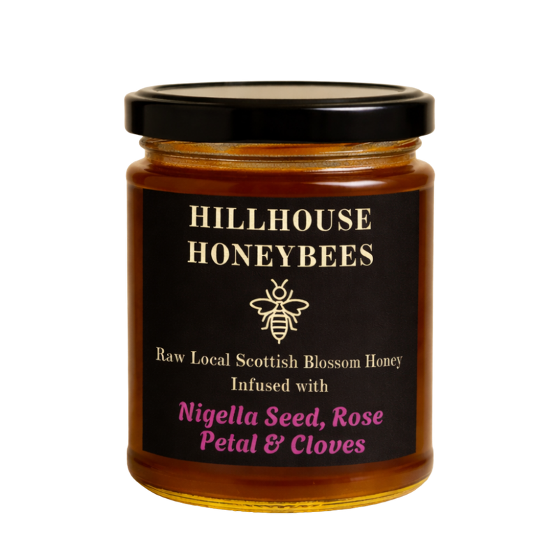 Nigella Seed, Rose Petal & Cloves Infused Honey (230g)