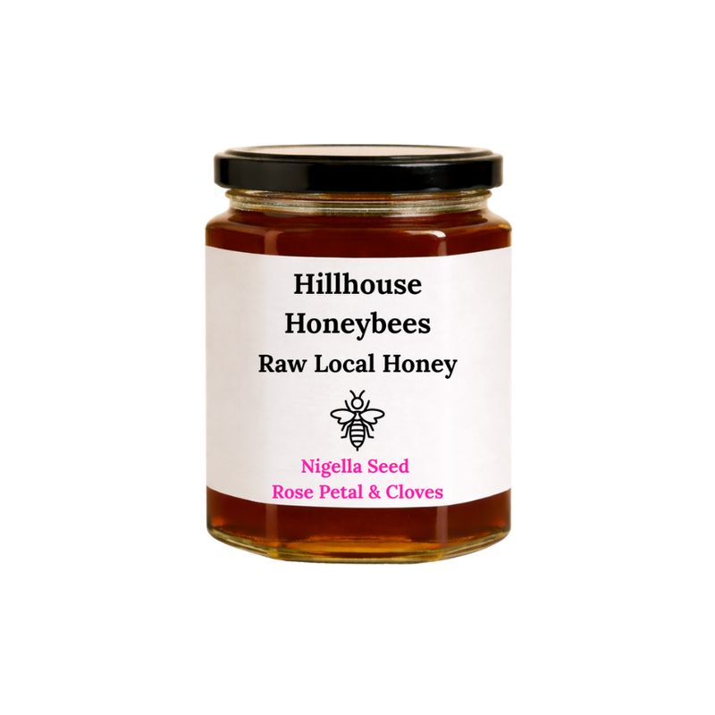 Nigella Seed, Rose Petal & Cloves Infused Honey (80g)