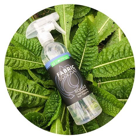 Ecocoat fabric, is a water based, zero VOC nanotechnology Super hydrophobic coating that protects textiles and leather against water, liquids, dirt and stains. It does not affect the look, texture, breath-ability or color and is easy to use.