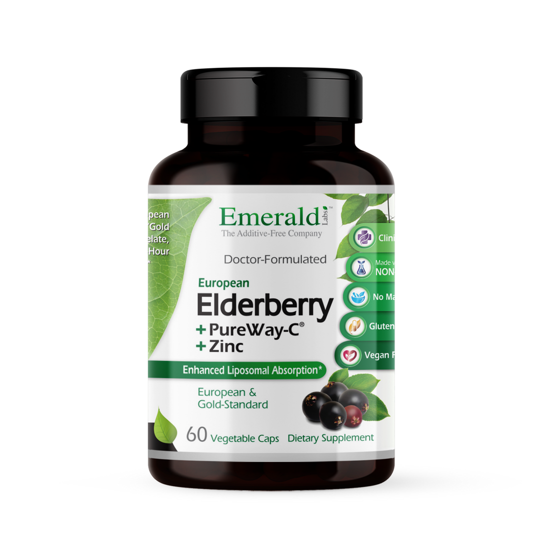 Emerald Labs - Elderberry Plus Vitamin C and Zinc - 60 Capsules