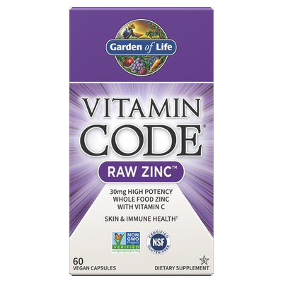 Garden of Life - Vitamin Code Raw Zinc 30mg - 60 Capsules
