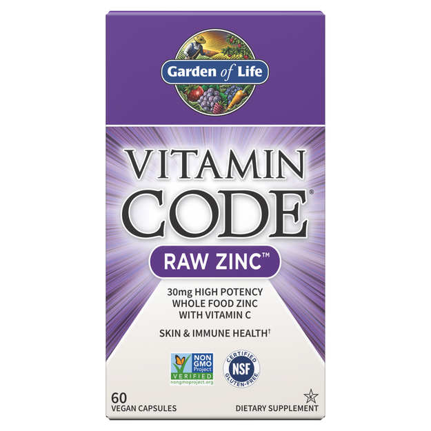 Garden of Life - Vitamin Code Raw Zinc 30mg - 60 Capsules