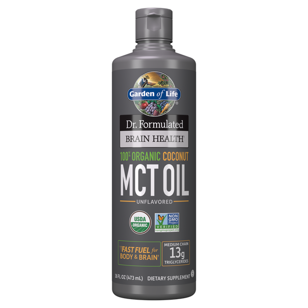 Garden of Life - Dr. Formulated Brain Health 100% Organic Coconut Mct Oil Unflavored - 16 oz