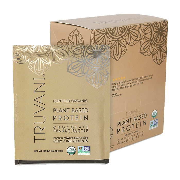 Truvani - Box of Chocolate Peanut Butter Protein Packs - 10 Packs