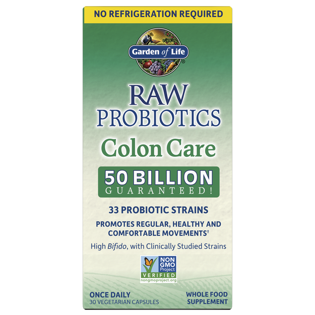 Garden of Life - Raw Probiotics Colon Care Shelf Stable - 30 Capsules