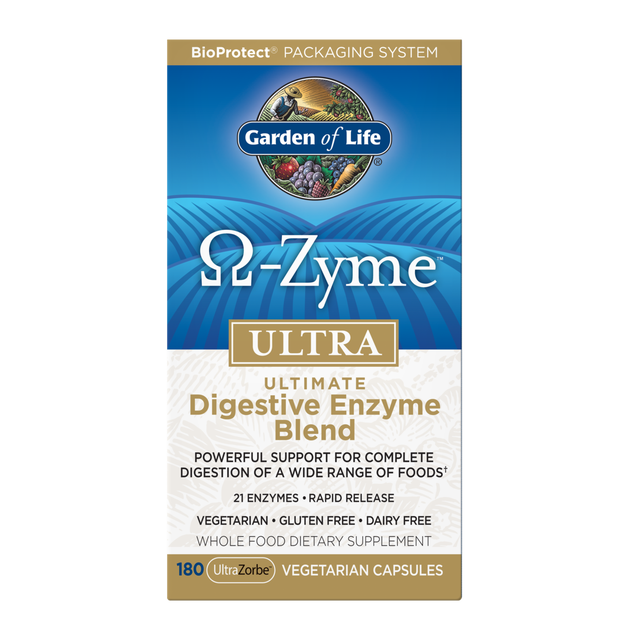 Garden of Life - Omega-Zyme Digestive Enzymes - 180 Capsules