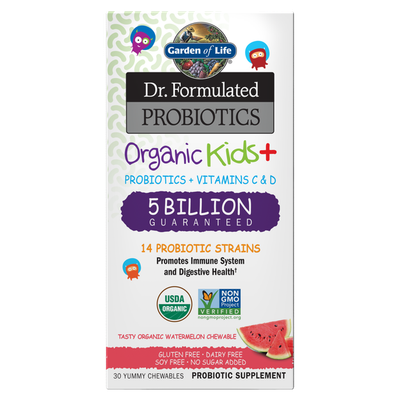 Garden of Life - Dr. Formulated Kids Probiotics 5 Billion Watermelon - 30 Chewables