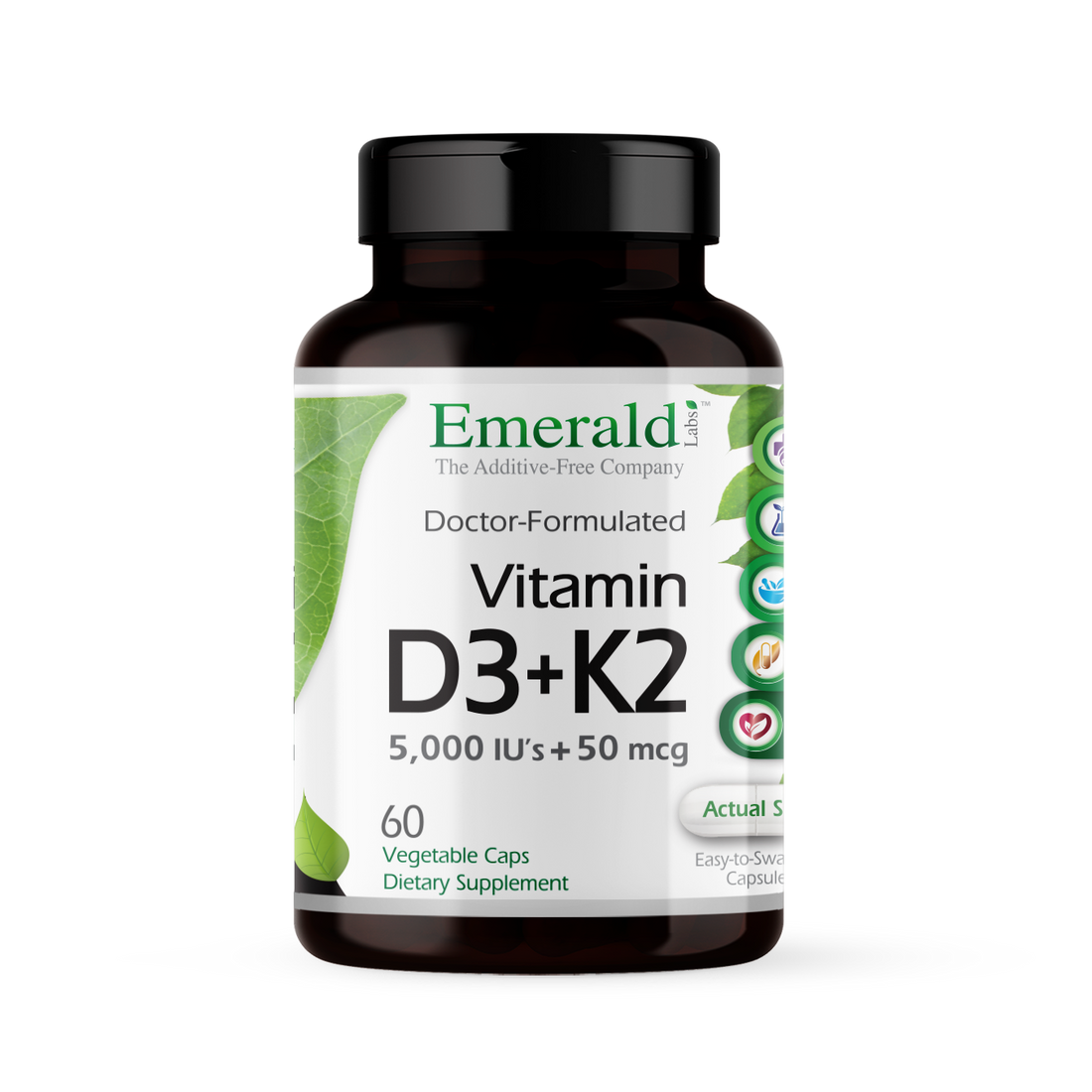 Emerald Labs - D3 + K2 - 60 Veg Capsules