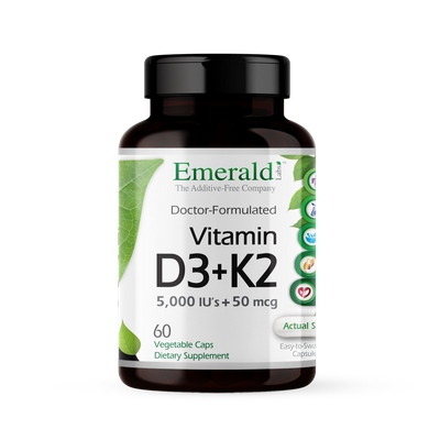 Emerald Labs - D3 + K2 - 60 Veg Capsules