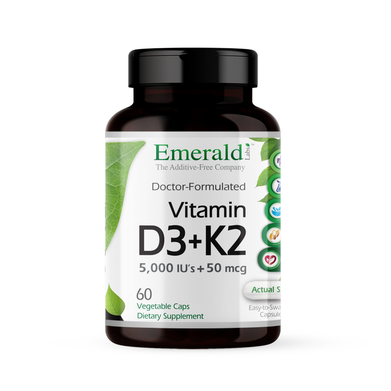 Emerald Labs - D3 + K2 - 60 Veg Capsules