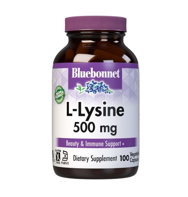 Bluebonnet - L-Lysine 500 mg - 100 Veg Capsules