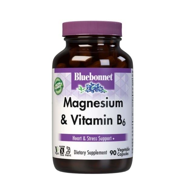 Bluebonnet - Magnesium Plus B-6 - 90 Veg Capsules