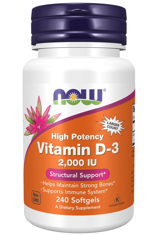 Now - Vit D 3 2000 IU - 240 Softgels