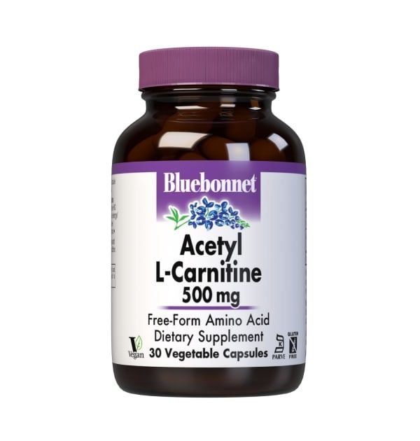 Bluebonnet - Acetyl L-Carnitine 500 mg - 30 Veg Capsules