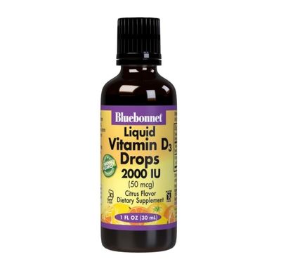 Bluebonnet - Liquid Vitamin D3 Drops Natural Citrus - 1 oz