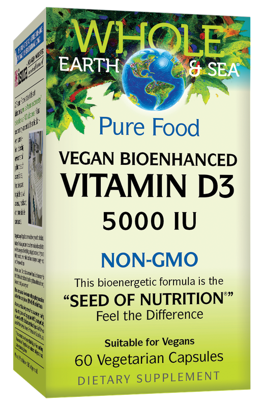 Natural Factors - Whole Earth &amp; Sea Vitamin D3 5000 IU - 60 Veg Capsules