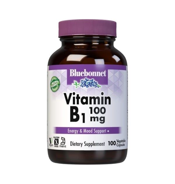 Bluebonnet - Vitamin B-1 100 mg - 100 Veg Capsules