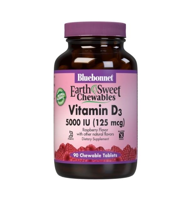 Bluebonnet - Vitamin D3 5000 IU - 90 Chewables