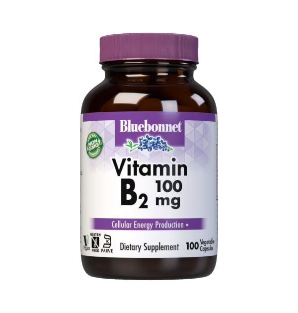 Bluebonnet - Vitamin B2 - 100 Veg Capsules