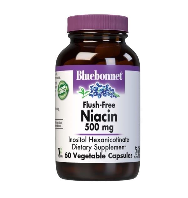 Bluebonnet - Flush Free Niacin 500 mg - 60 Veg Capsules