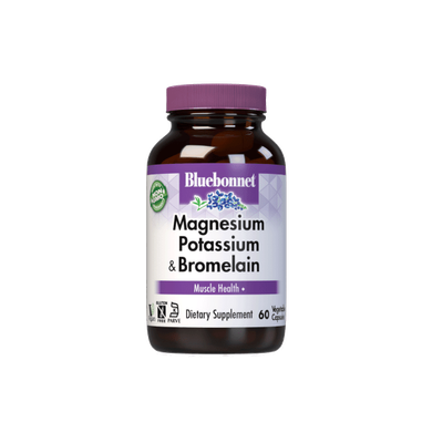 Bluebonnet - Magnesium Potassium Plus Bromelain - 60 Veg Capsules Bluebonnet - Magnesium Potassium Plus Bromelain - 60 Veg Capsules