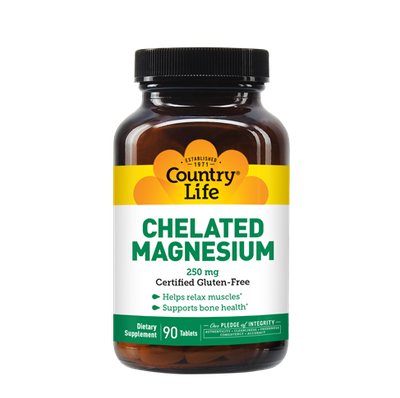 Country Life - Chelated Magnesium 250 mg - 90 Tablets