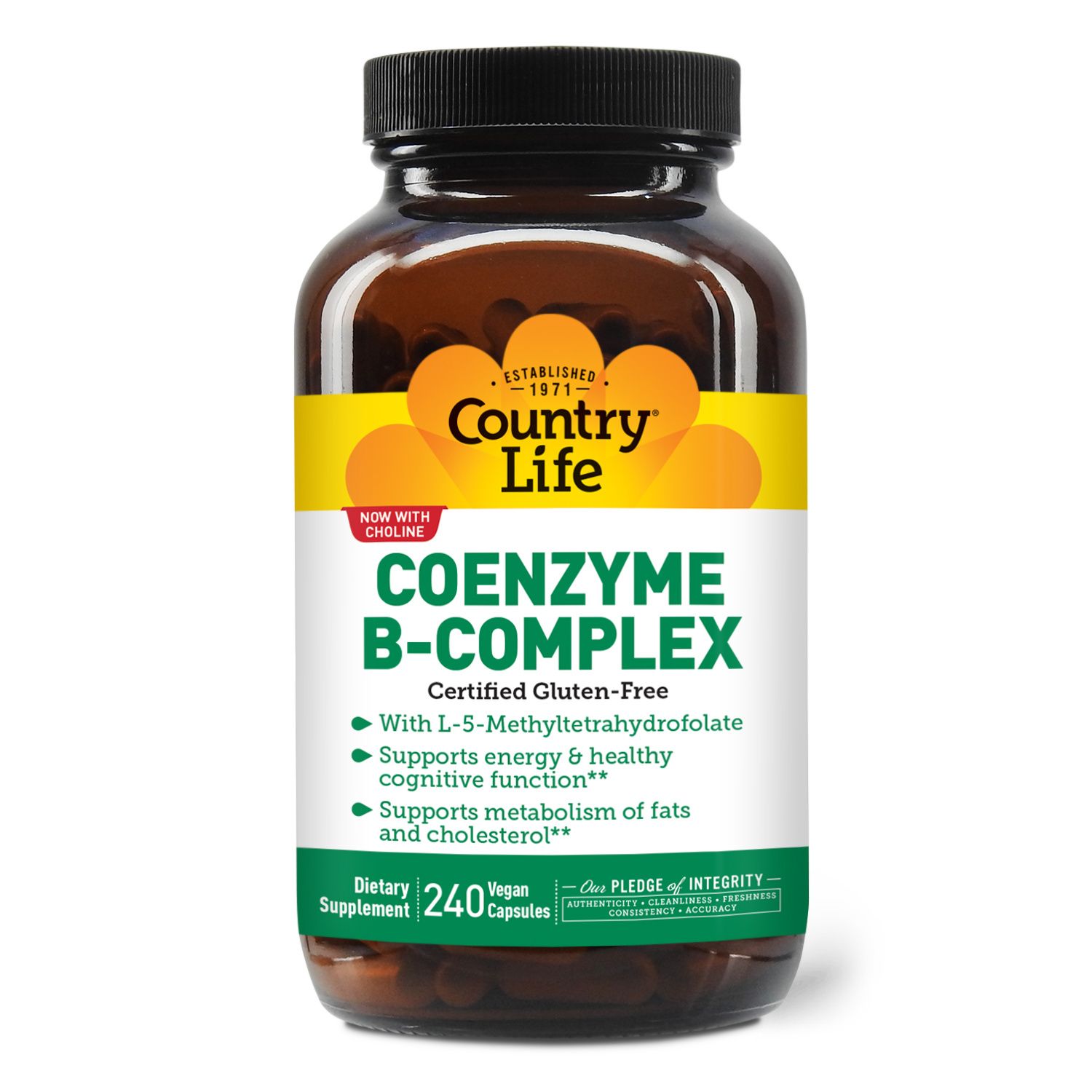Country Life - Coenzyme B Complex Caps - 240 Veg Capsules
