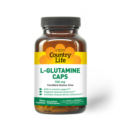 Country Life - L Glutamine Caps 500 mg - 100 Tablets