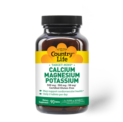 Country Life - Calcium Magnesium Potassium - 90 Tablets