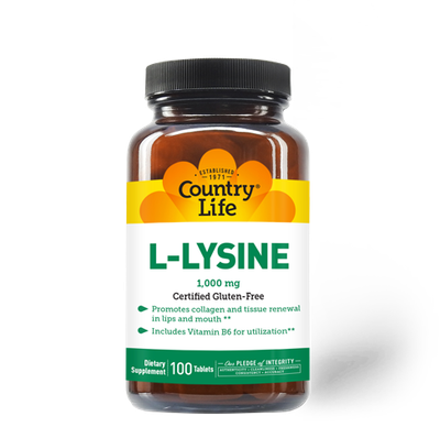 Country Life - L Lysine 1000 mg - 100 Tablets