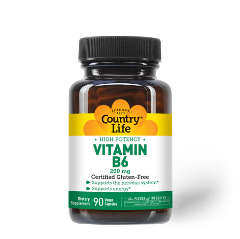 Country Life - Vitamin B-6 200 mg - 90 Veg Capsules