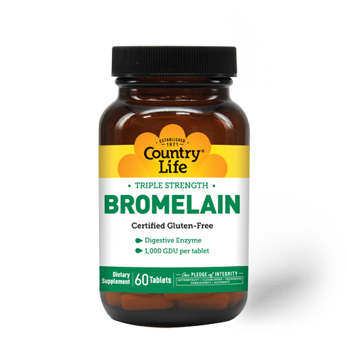 Country Life - Triple Strength Bromelain 500 mg - 60 Tablets