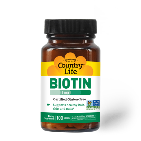 Country Life - High Potency Biotin 1000 mcg - 100 Veg Capsules
