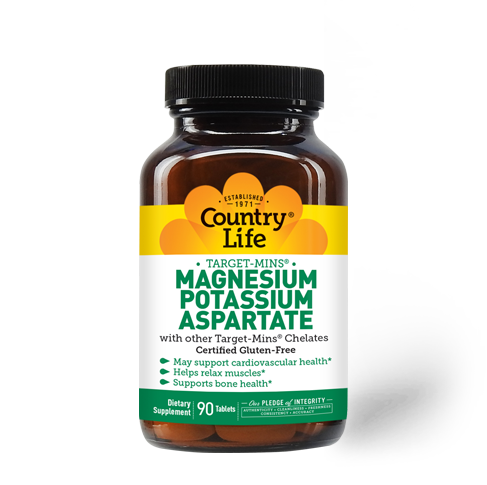 Country Life - Magnesium Potassium Aspartate - 90 Tablets