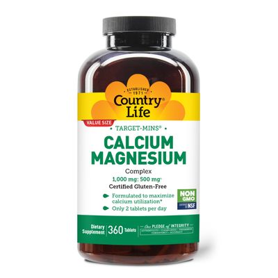 Country Life - Target Mins Calcium Magnesium Complex - 360 Tablets Country Life - Target Mins Calcium Magnesium Complex - 360 Tablets