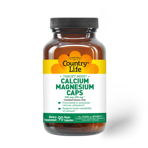 Country Life - Target Mins Calcium Magnesium Complex With Vitamin D3 - 90 Veg Capsules