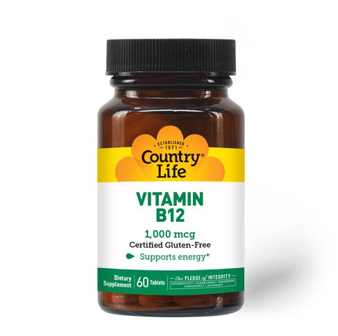 Country Life - Vitamin B12 1000 mcg - 60 Tablets