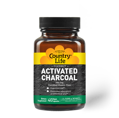 Country Life - Natural Activated Charcoal 260 mg - 40 Capsules