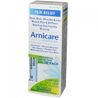 Boiron - Arnica Gel With Bonus Bluetube - 2.5 oz valuepack Boiron - Arnica Gel With Bonus Bluetube - 2.5 oz valuepack