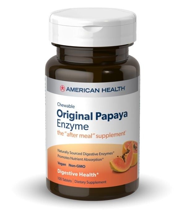 American Health - Original Chewable Papaya Enzyme - 100 Tablets