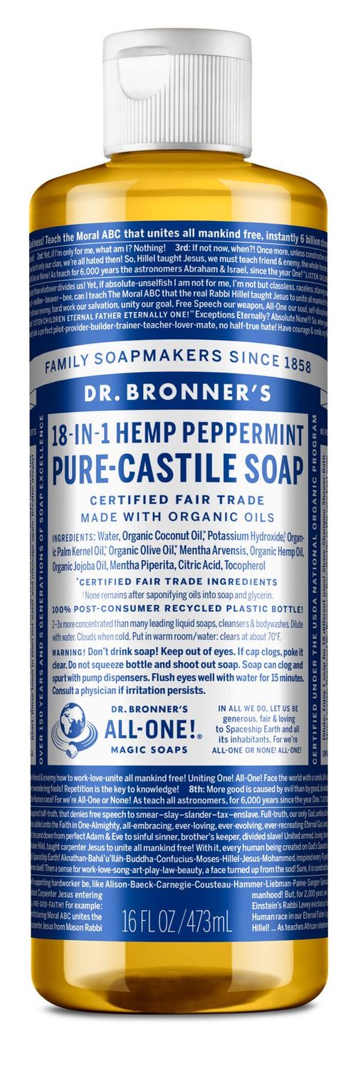 Dr Bronners - Organic Castile Liquid Soap Peppermint - 16 oz
